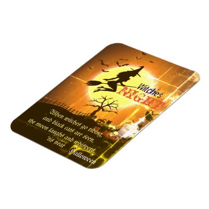 Witches Night, Halloween Magnet