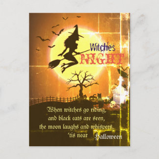 Witches Night, Halloween Postcard