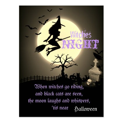 Witches Night, Halloween Postcard