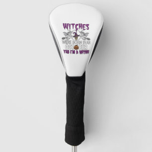 Witches October Halloween Skull Witch Hat Pumpkin_ Golf Head Cover