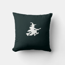 Witches on Black Throw Pillow
