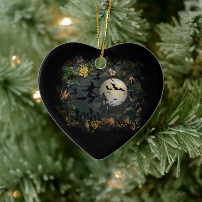 Witches Party Night Ceramic Ornament (Tree)