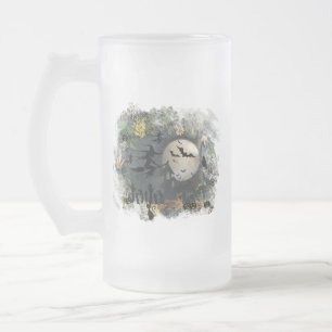 Witches Party Night Frosted Glass Beer Mug