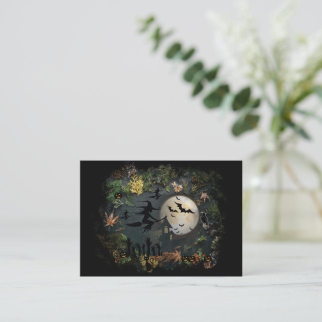 Witches party night  note card (Standing Front)