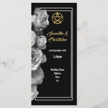 Witches Pentacle Wedding Program by personalized_wedding at Zazzle