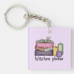 Witches Please – Stack of Witchy Books Keychain