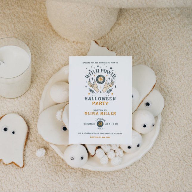 Witches power spooky Halloween Party Invitation (Creator Uploaded)