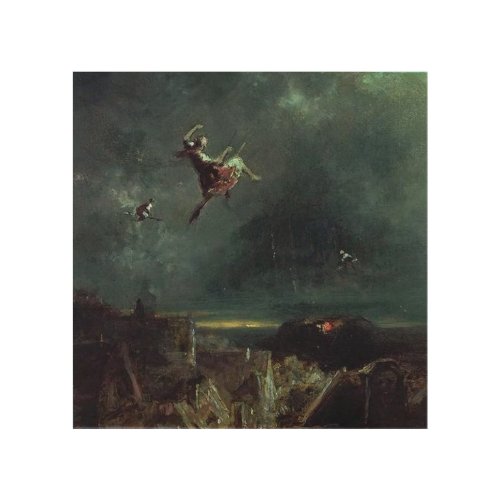 Witches Ride By Carl Spitzweg Wood Wall Art