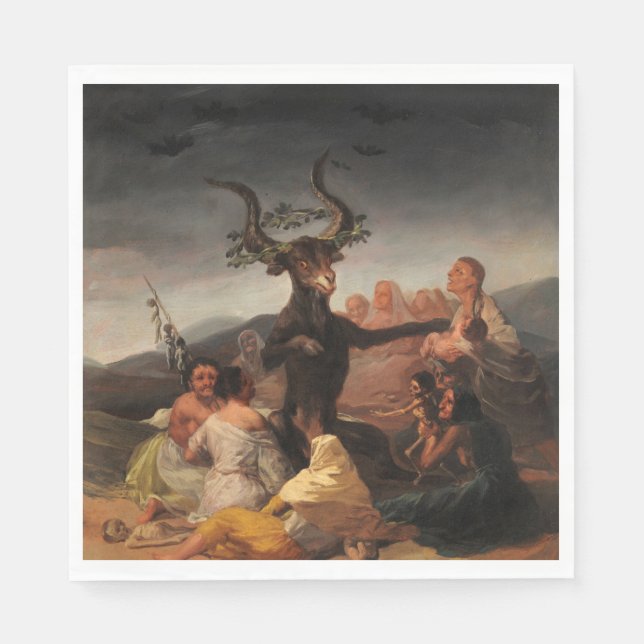 Witches' Sabbath by Francisco de Goya Napkins (Front)