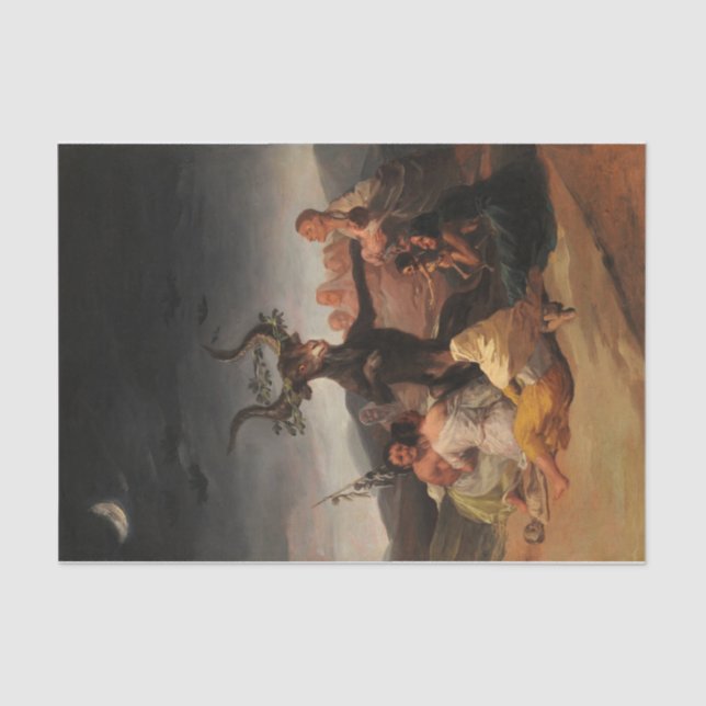 Witches' Sabbath by Francisco de Goya Tissue Paper (Front)