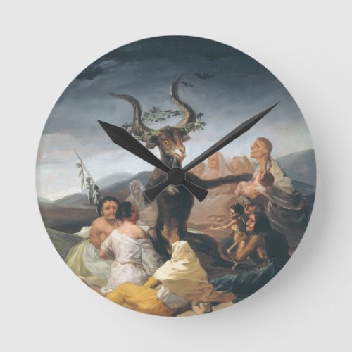 Witches Sabbath _ Francisco de Goya 1797_1798 Round Clock