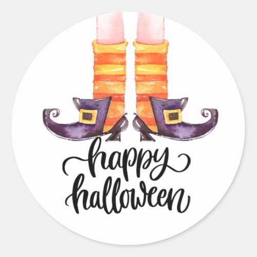 Witches Shoes Classic Round Sticker