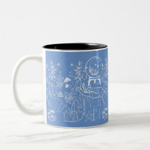 Witches' Sight: Mystical Visionary Design Two-Tone Coffee Mug