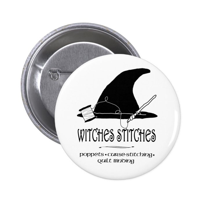 Witches Stitches Button