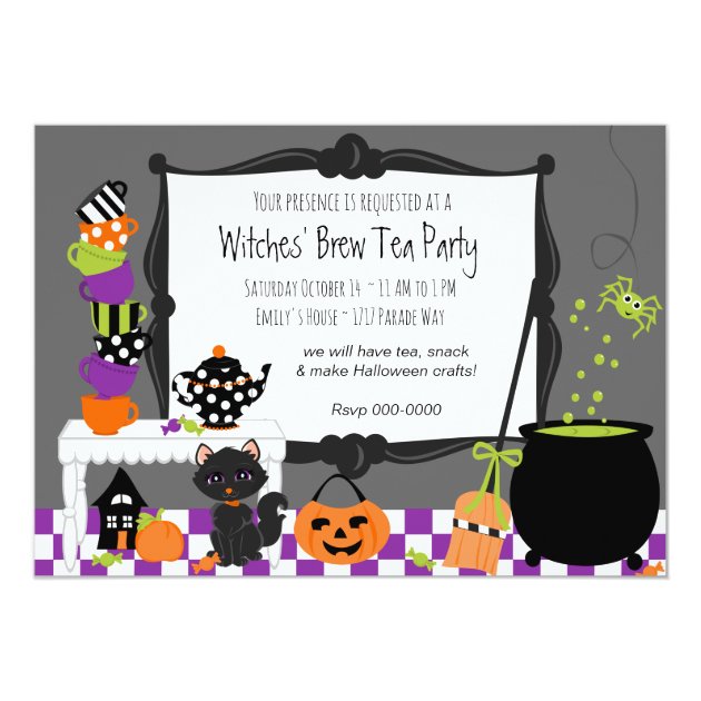 Witches Tea Party Invitation
