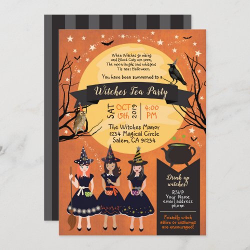 Witches Tea Party Invitation