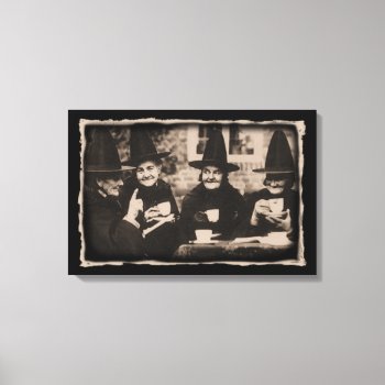 Witches Tea Party – Old Black/white Canvas Print by andersARTshop at Zazzle