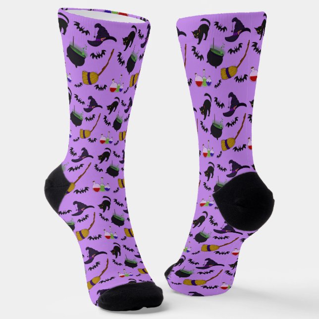 Witches Tools Pattern Socks  (Angled)