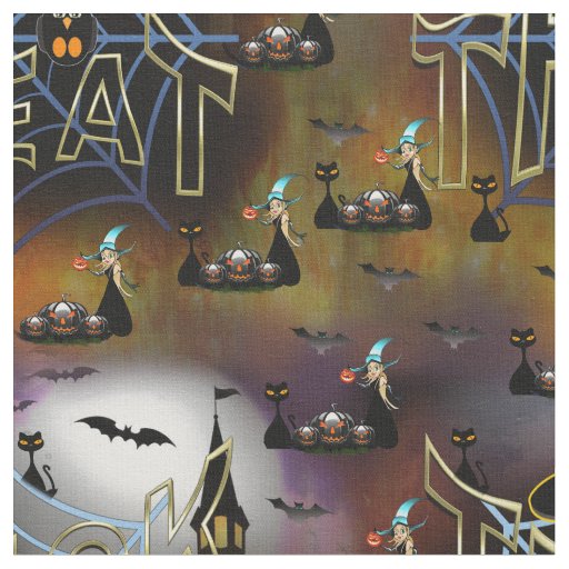 Witches, Vampires & Fire Haunted Ghoulish backdrop