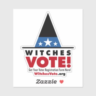 Witches Vote! Removable Sticker for Witch Shops