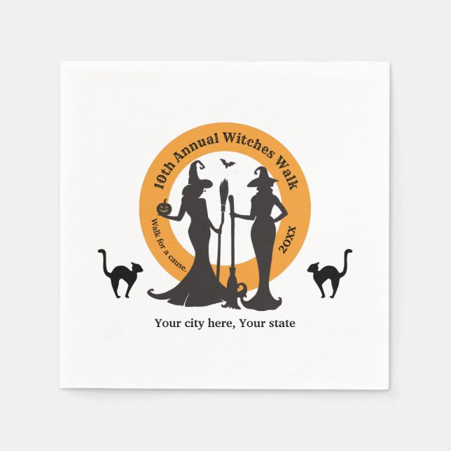 Witches Walk Event Cocktail Napkins (Front)