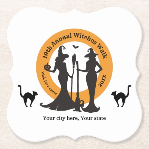 Witches Walk Event Paper Coasters