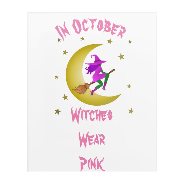 Witches Wear Pink In October Thunder_Cove Acrylic Print (Front)