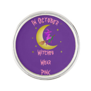 Witches Wear Pink In October Thunder_Cove Lapel Pin
