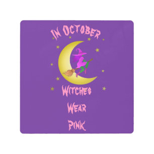 Witches Wear Pink In October Thunder_Cove Metal Print