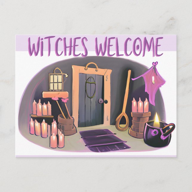 Witches Welcome Postcard (Front)