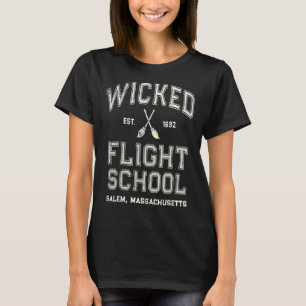 Witches WICKED FLYING SCHOOL Salem Witch Pilot Tra T-Shirt