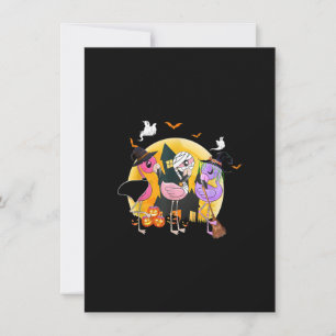 Witches With Hitches Halloween 2020 Pink Flamingo Invitation