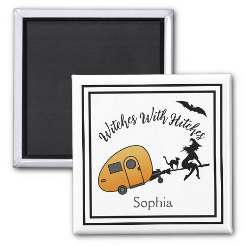Witches With Hitches Halloween Camper Magnet