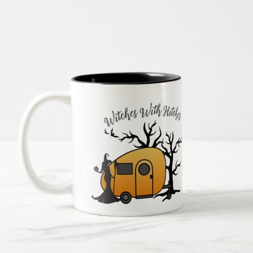 Witches With Hitches Halloween Two_Tone Coffee Mug