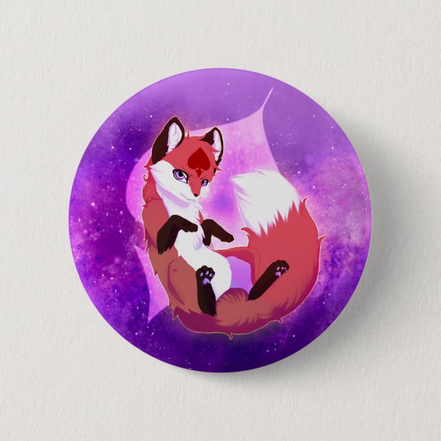 Witches Without Glory: Fox!Astra Badge Button (Front)