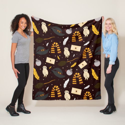 Witches Wizards  Magic Pattern Fleece Blanket