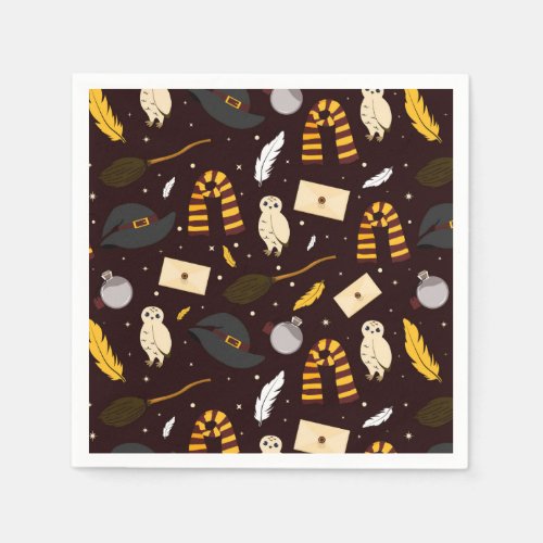 Witches Wizards  Magic Pattern Napkins