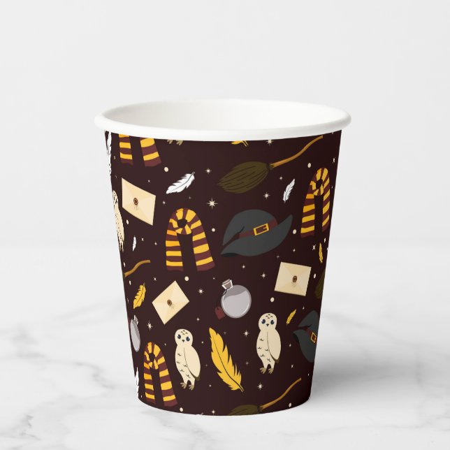 Witches, Wizards & Magic Pattern Paper Cups (Front)