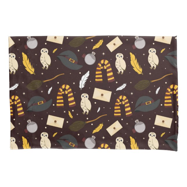 Witches, Wizards & Magic Pattern Pillow Case (Front-Left)