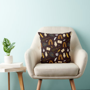 Witches, Wizards & Magic Pattern Throw Pillow