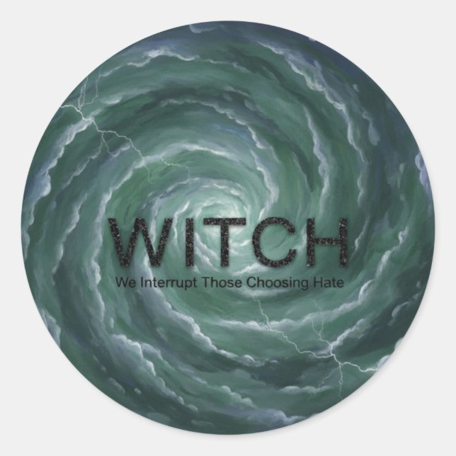WitchesAgainstHate  Classic Round Sticker (Front)