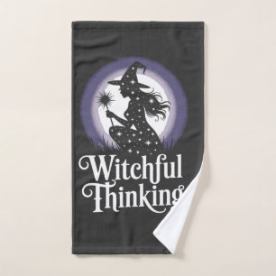 Witchful Thinking Halloween Girl T-shirt Hand Towel