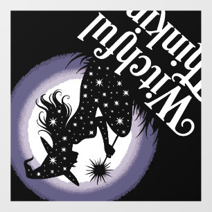 Witchful Thinking Halloween Girl T-shirt Wall Decal