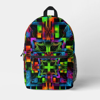 "WitchGrid" Printed Backpack