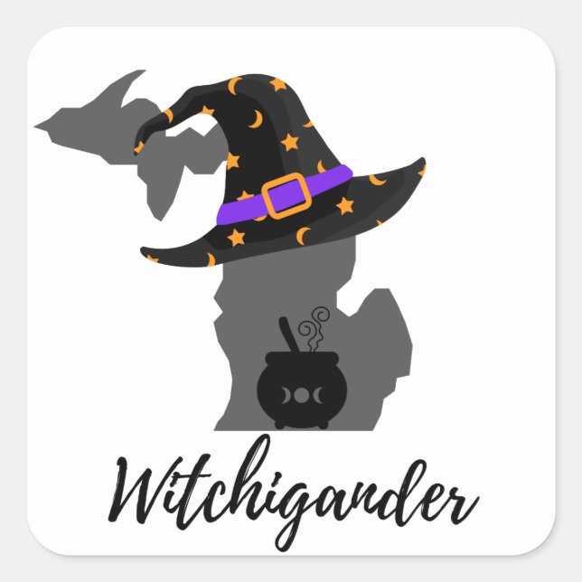 Witchigander Square Sticker (Front)