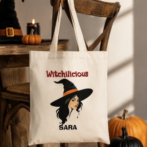 Witchilicious Halloween Trick or Treat Tote Bag