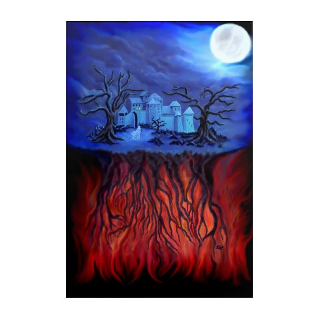 Witching hour, between Heaven and Hell Acrylic Print (Front)