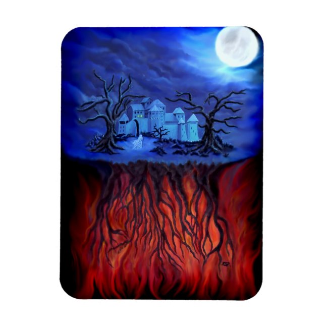 Witching hour, between Heaven and Hell Magnet (Vertical)