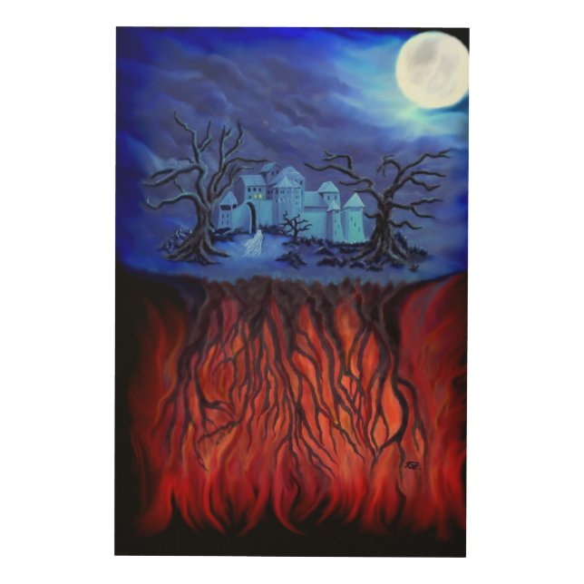 Witching hour, between Heaven and Hell Wood Wall Art (Front)