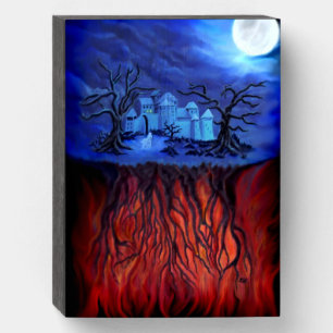 Witching hour, between Heaven and Hell Wooden Box Sign